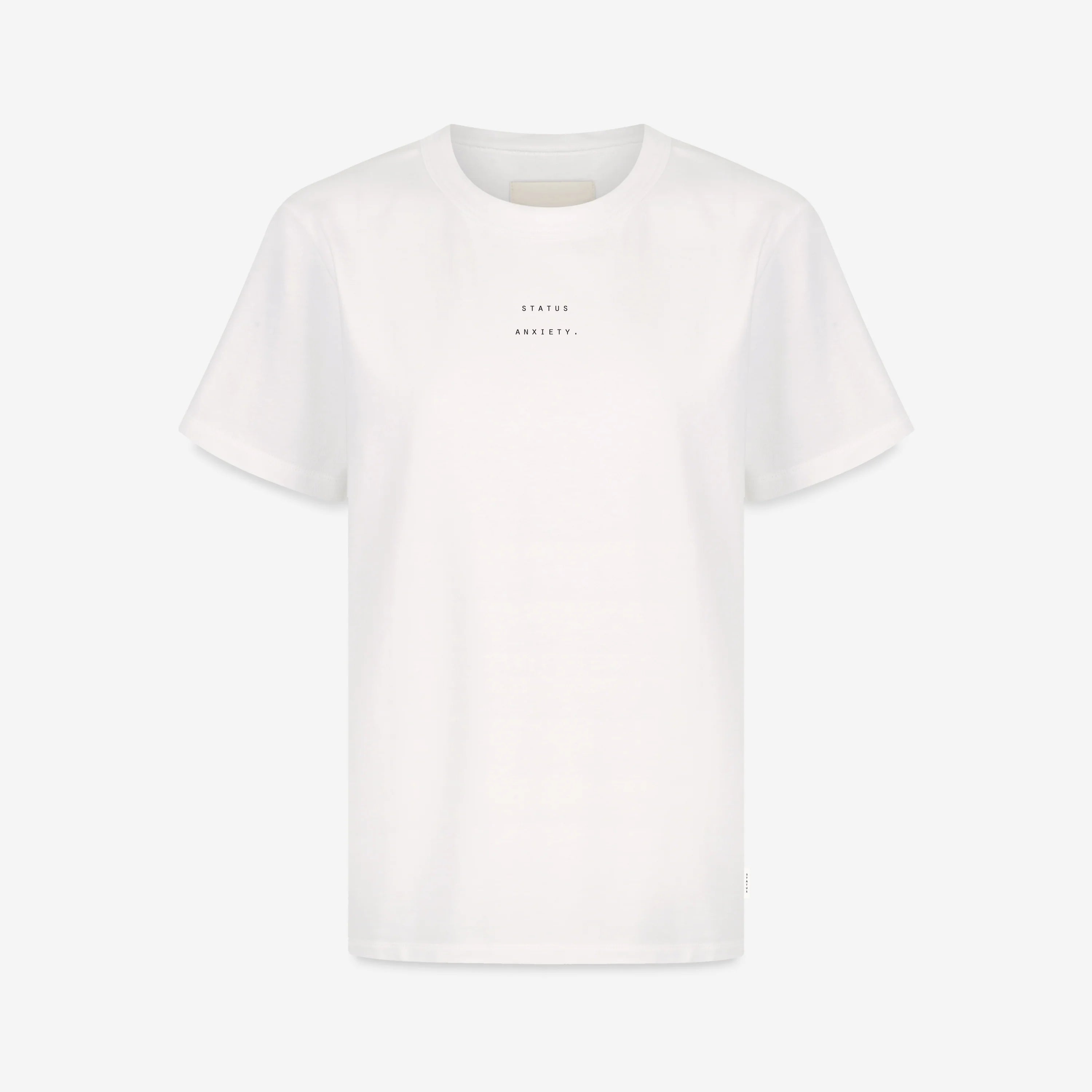 STATUS ANXIETY // Feels Right Logo Tee WHITE