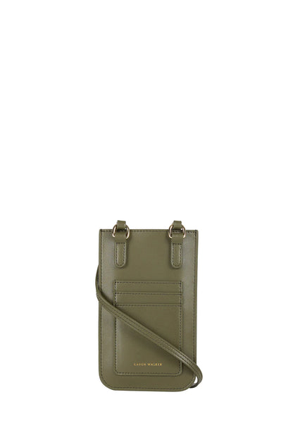 KAREN WALKER // Filigree Phone Pouch DARK OLIVE