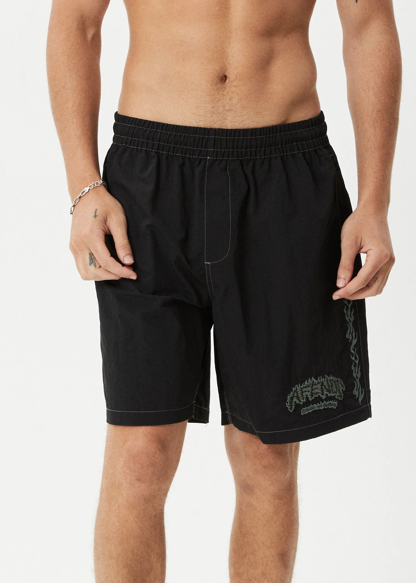 AFENDS // Flame On Baywatch Short 18" BLACK