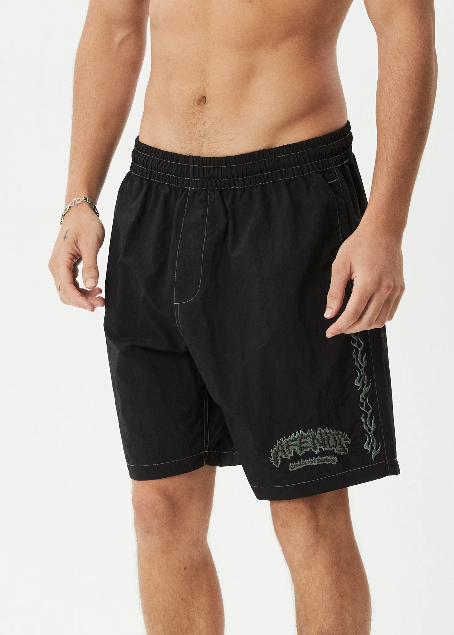 AFENDS // Flame On Baywatch Short 18" BLACK