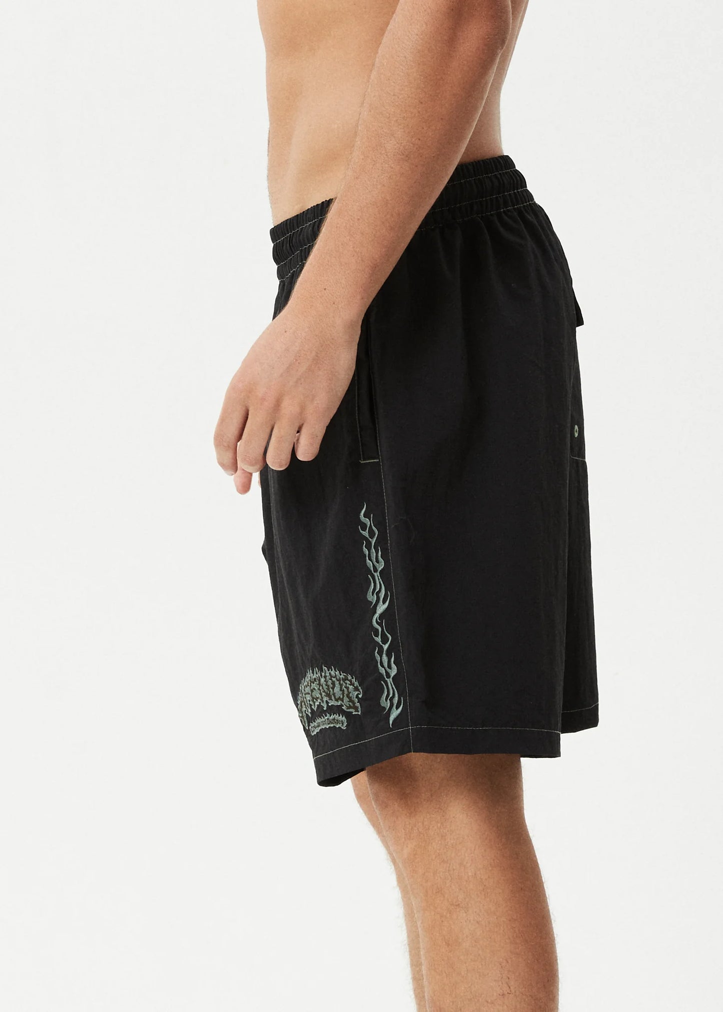 AFENDS // Flame On Baywatch Short 18" BLACK