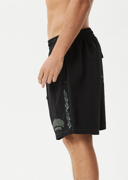AFENDS // Flame On Baywatch Short 18" BLACK
