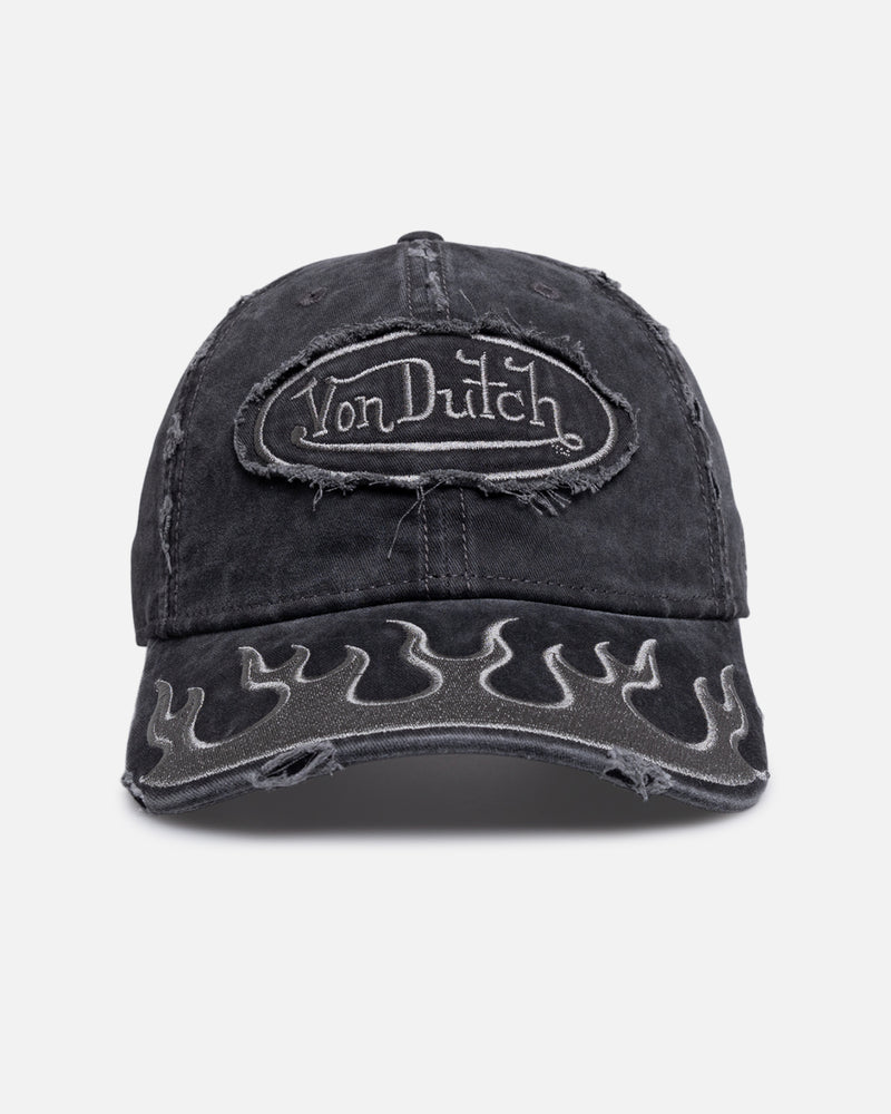 VD Flames Dad Cap WASHED BLACK