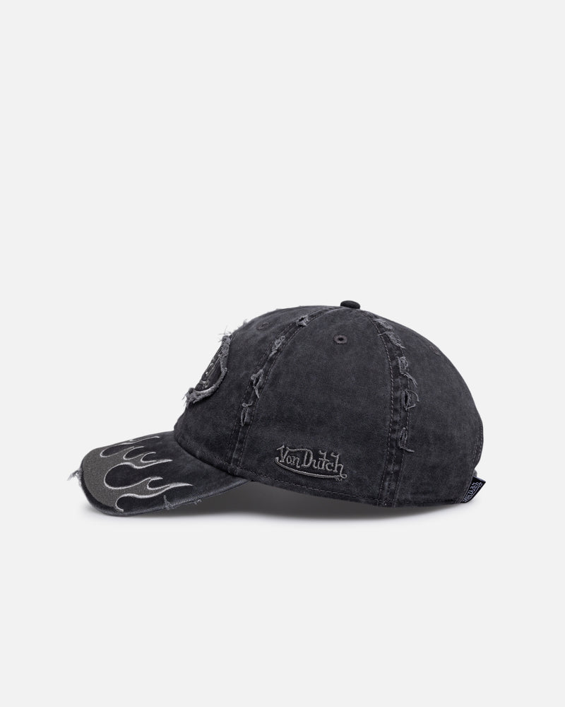 VD Flames Dad Cap WASHED BLACK