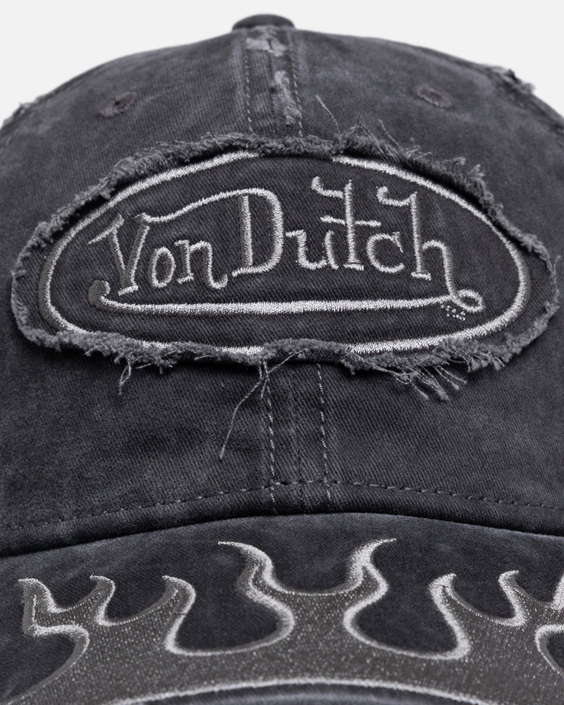 VD Flames Dad Cap WASHED BLACK