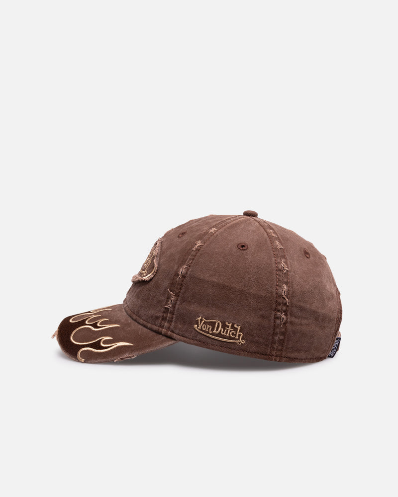 VD Flames Dad Cap BROWN