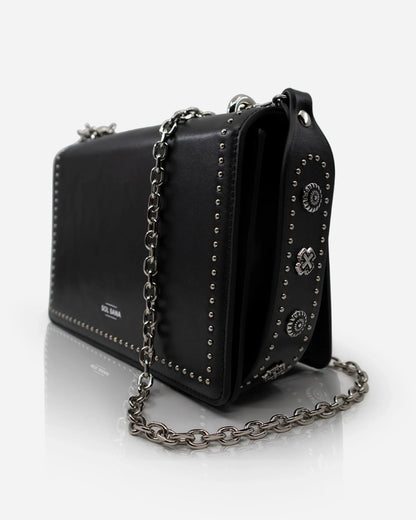 SOL SANA // Flap Bag BLACK SILVER
