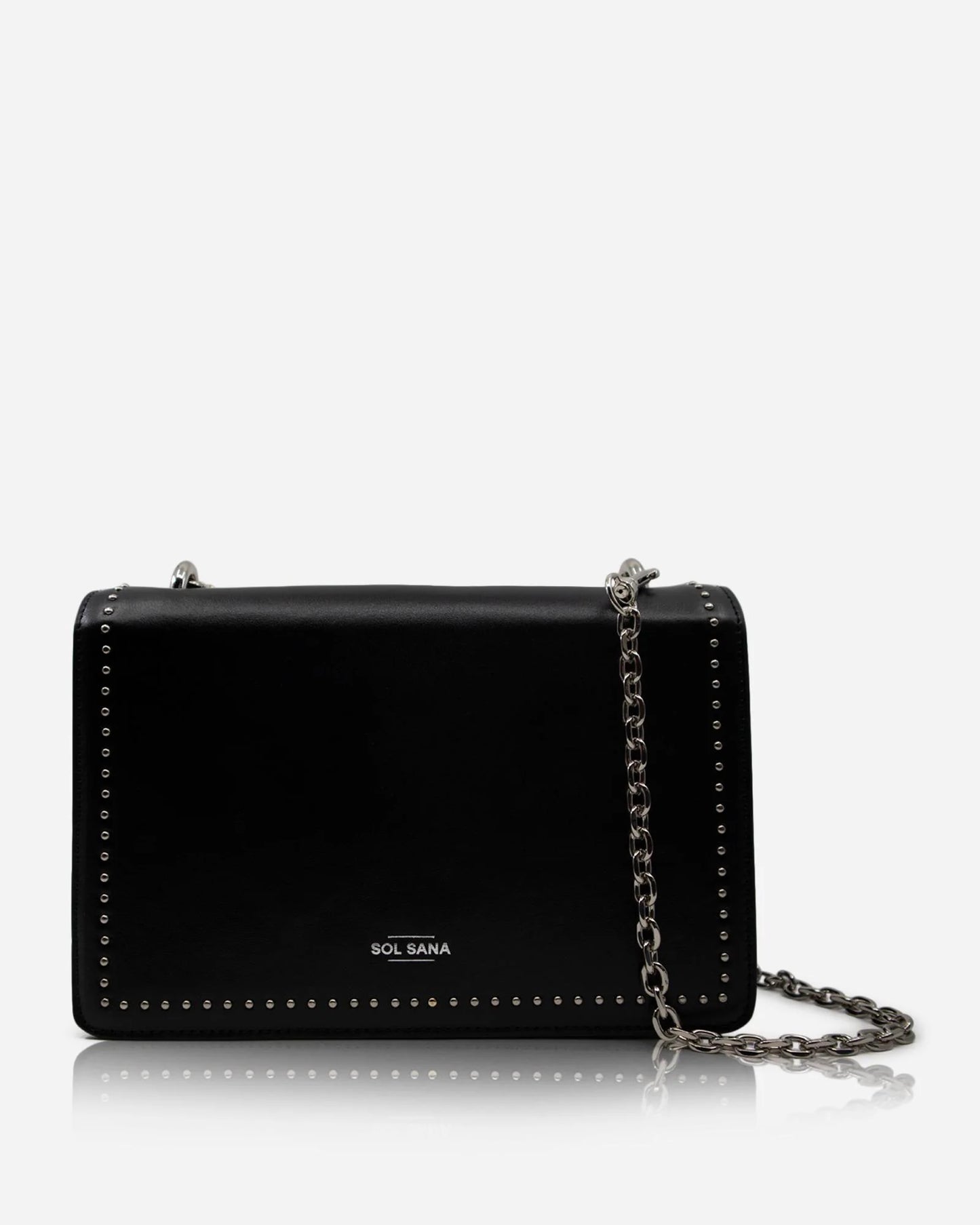 SOL SANA // Flap Bag BLACK SILVER