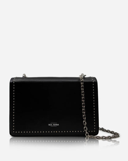 SOL SANA // Flap Bag BLACK SILVER