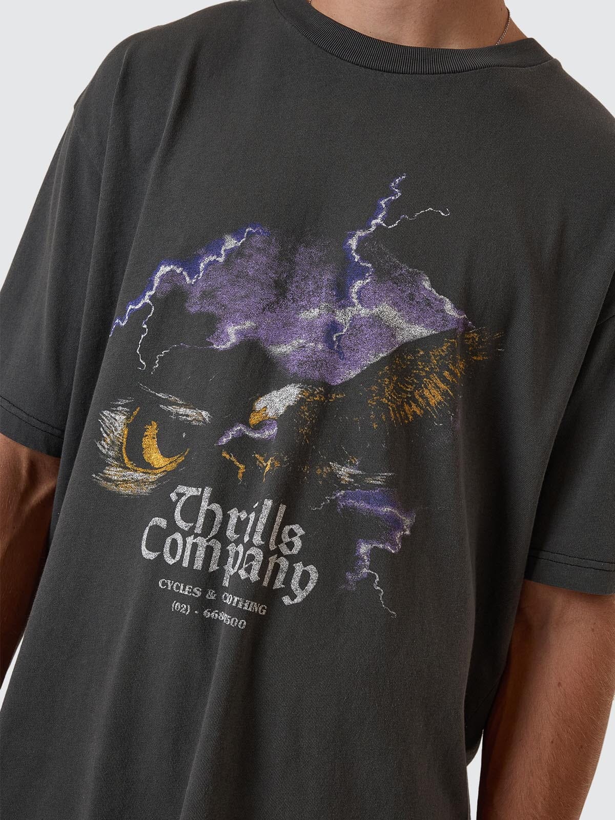 THRILLS // Flight Risk OS Tee MERCH BLACK