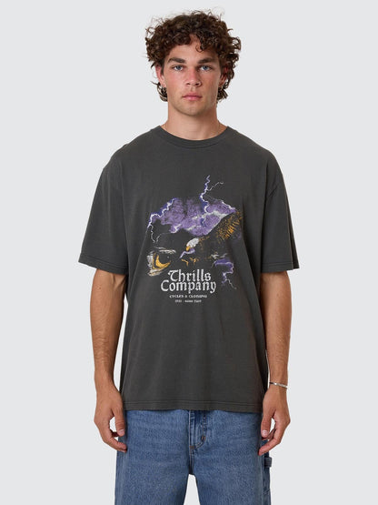 THRILLS // Flight Risk OS Tee MERCH BLACK