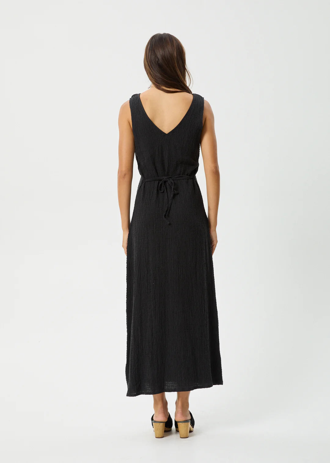AFENDS // Focus Seersucker Maxi Dress BLACK
