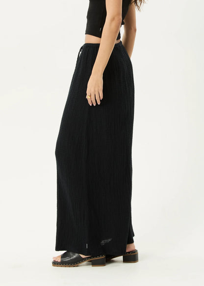 AFENDS // Focus Seersucker Maxi Skirt BLACK