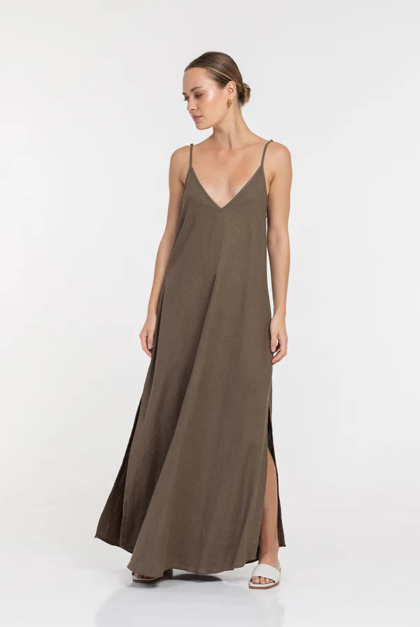 BLAK // Free Falling Dress BAY LEAF