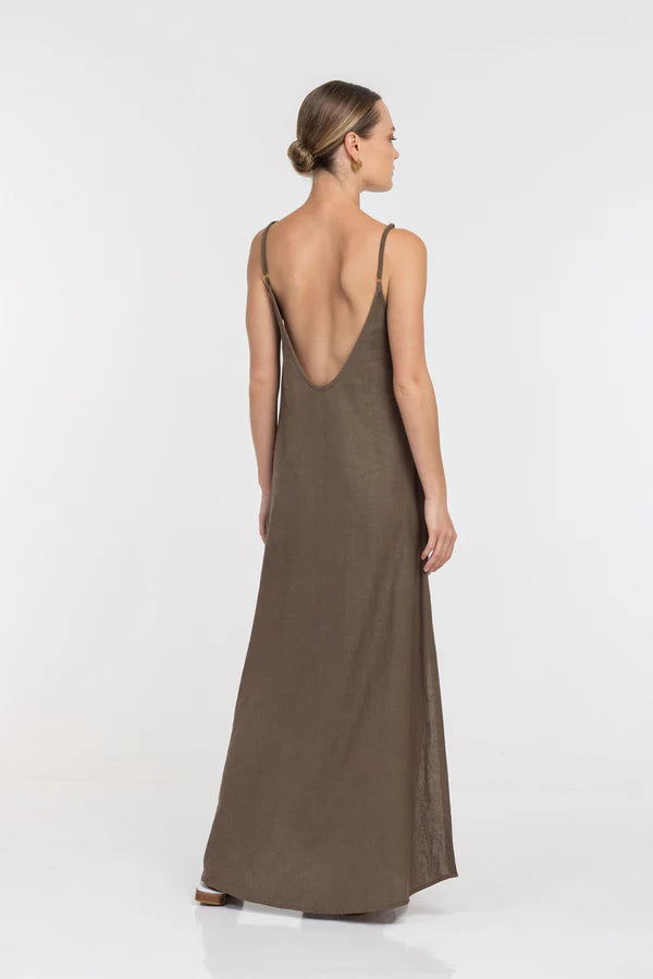 BLAK // Free Falling Dress BAY LEAF