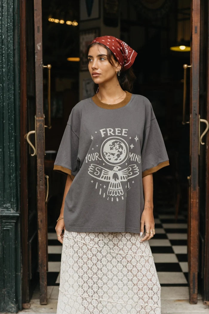 Free Your Mind OS Tee WASHED BLACK