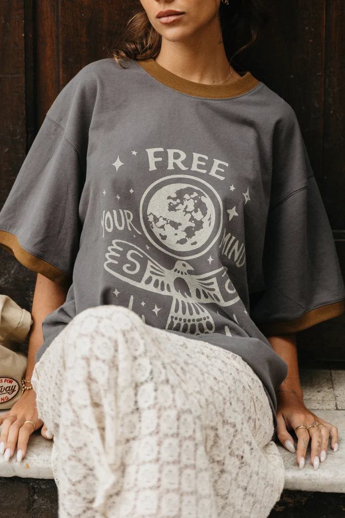 Free Your Mind OS Tee WASHED BLACK