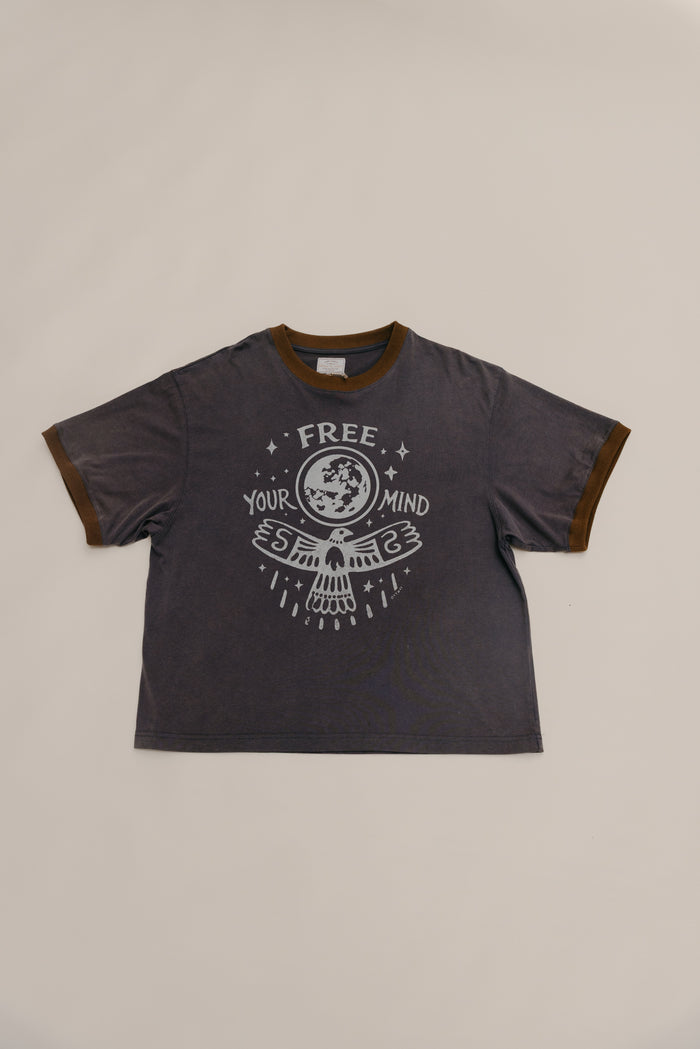 Free Your Mind OS Tee WASHED BLACK