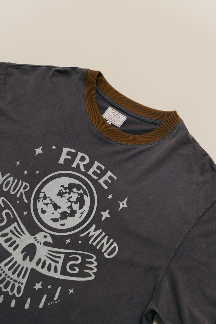Free Your Mind OS Tee WASHED BLACK