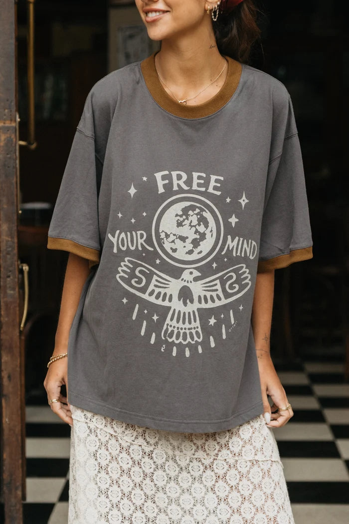 Free Your Mind OS Tee WASHED BLACK