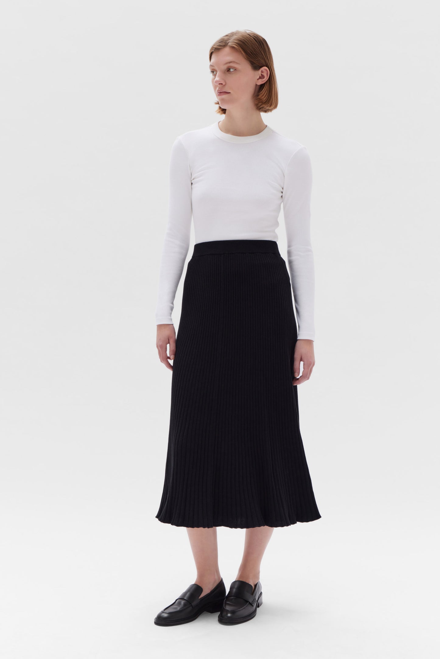 ASSEMBLY LABEL // Freya Knit Skirt BLACK
