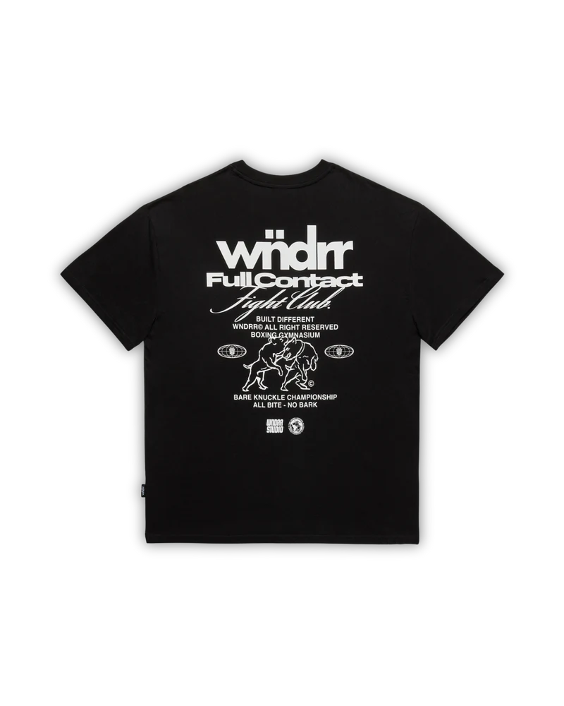 WNDRR // Full Contact Box Fit Tee BLACK