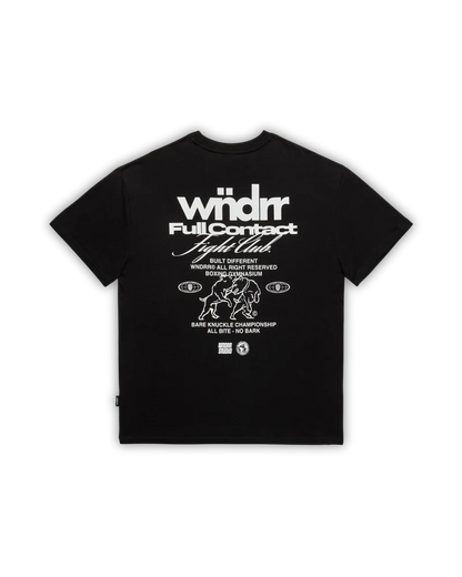 WNDRR // Full Contact Box Fit Tee BLACK
