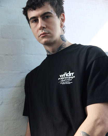 WNDRR // Full Contact Box Fit Tee BLACK