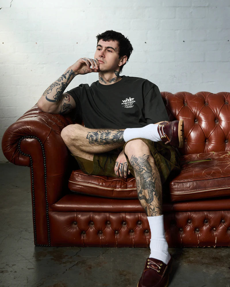 WNDRR // Full Contact Box Fit Tee BLACK