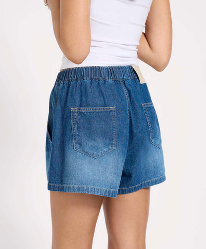 ONE TEASPOON // Funks Hi Waist Elasticated Flippy Denim BLUE PASADENA