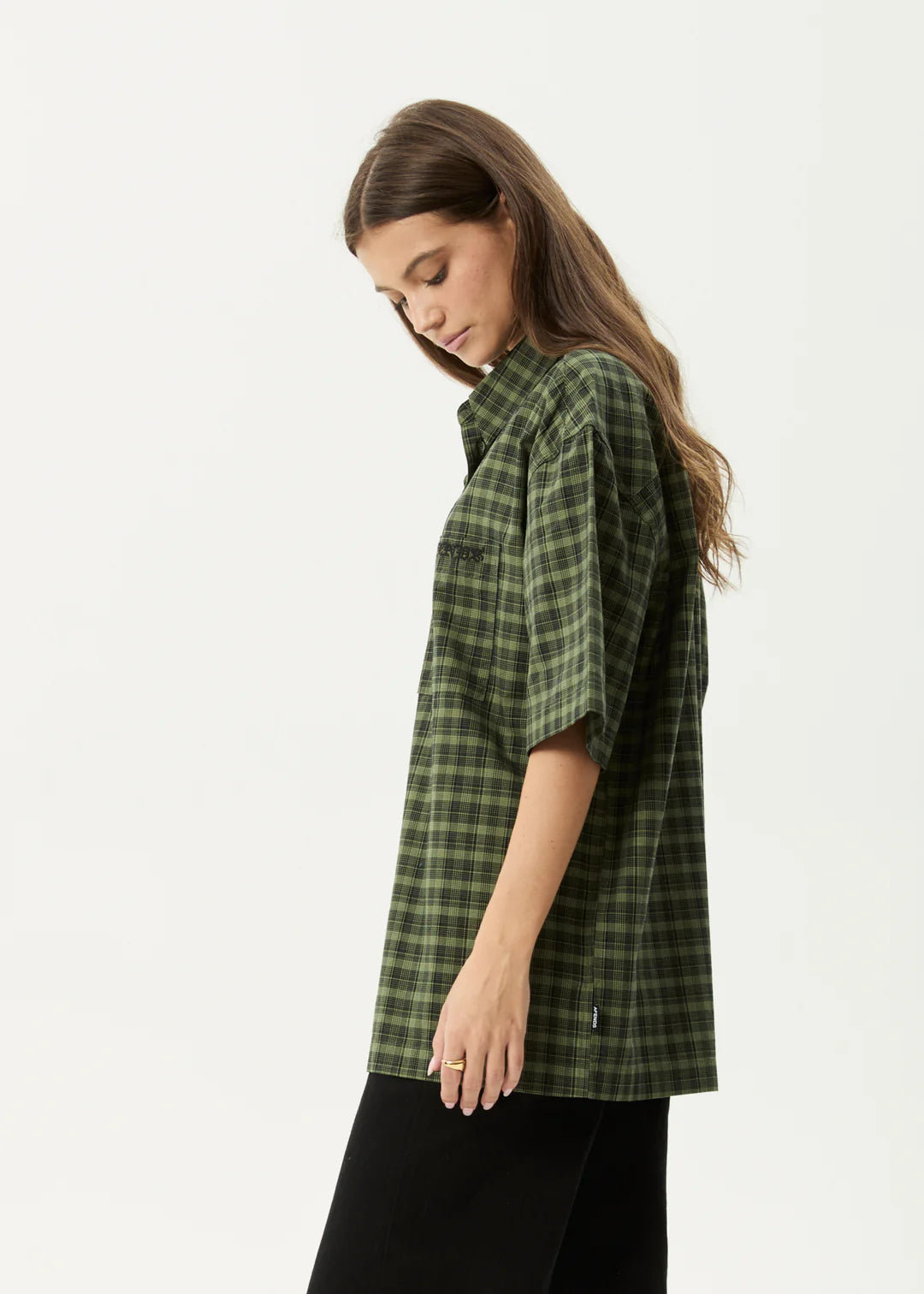 AFENDS // Ghost SS Shirt OIL GREEN