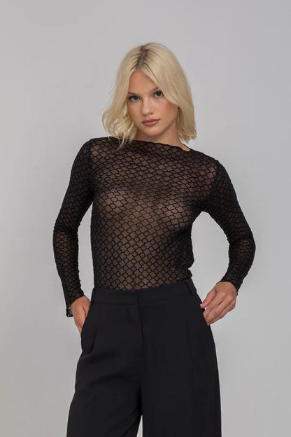 BLAK // Gigi Top BLACK QUATREFOIL