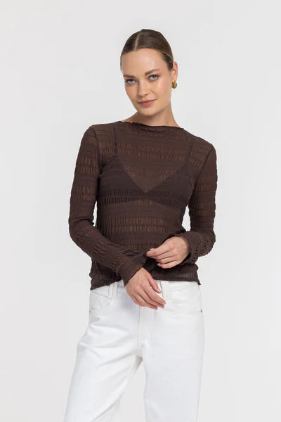 BLAK // Gigi Top CHOCOLATE TEXTURE