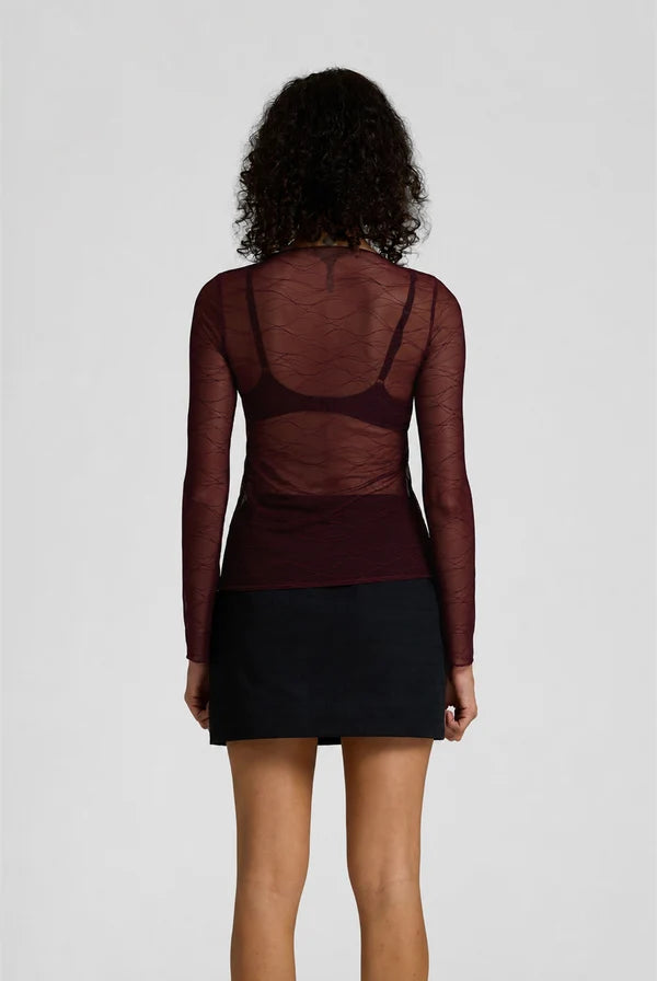 Gigi Top BURGUNDY VEIL