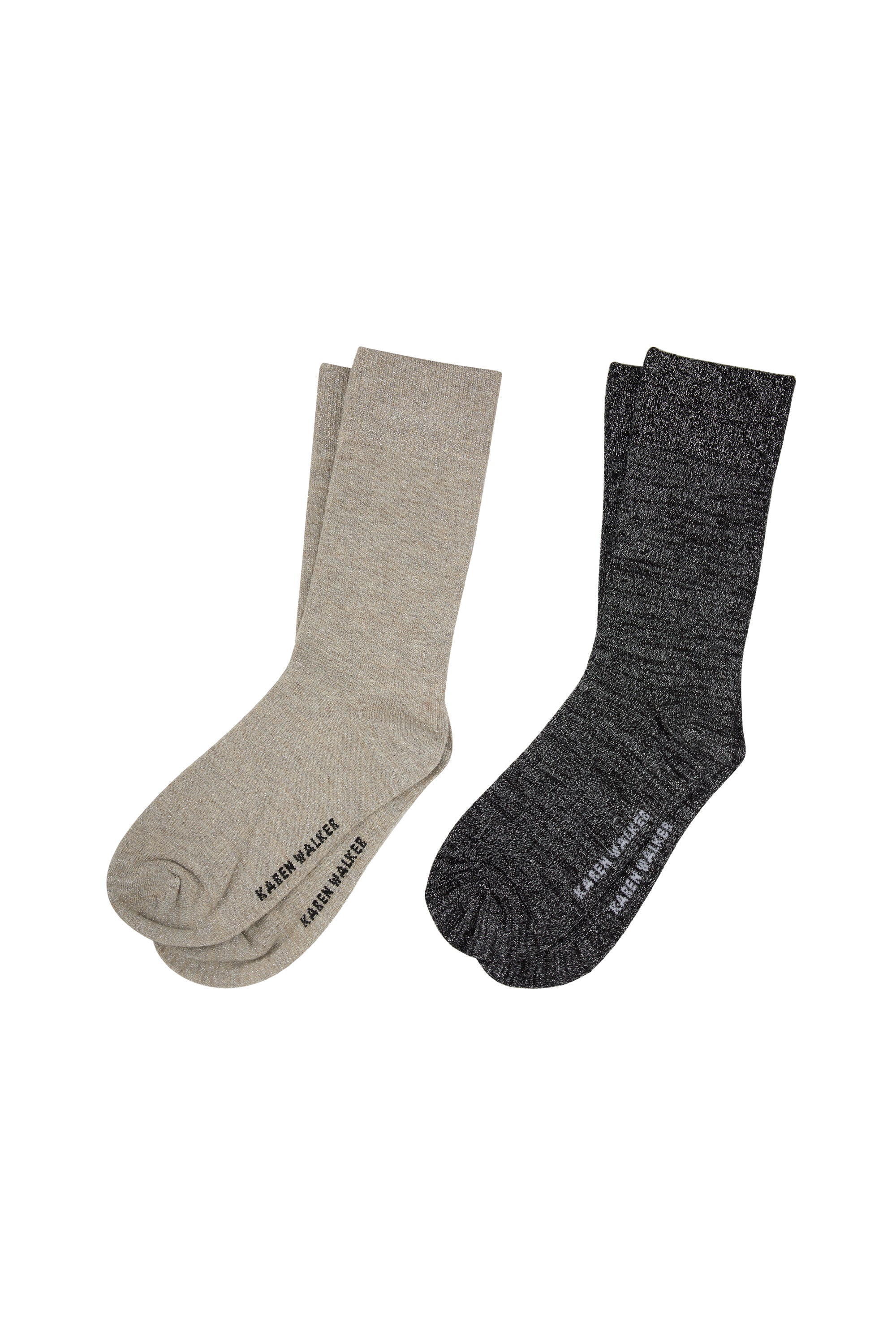 Glitter Socks 2 Pack NATURAL/SILVER/BLACK
