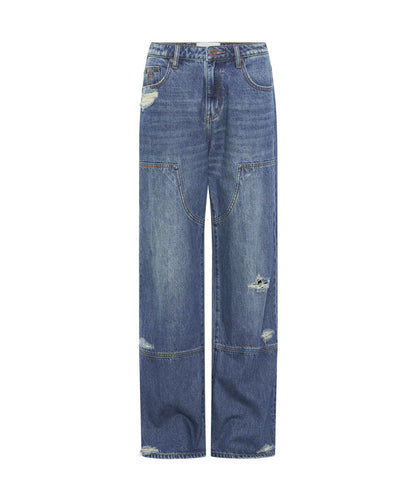ONE TEASPOON // Jackson Utility Mid Waist Wise Leg GRITTY BLUE