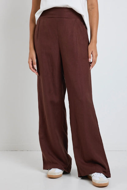 AMONG THE BRAVE // Guardian Linen Pant CHOCOLATE