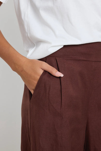 AMONG THE BRAVE // Guardian Linen Pant CHOCOLATE