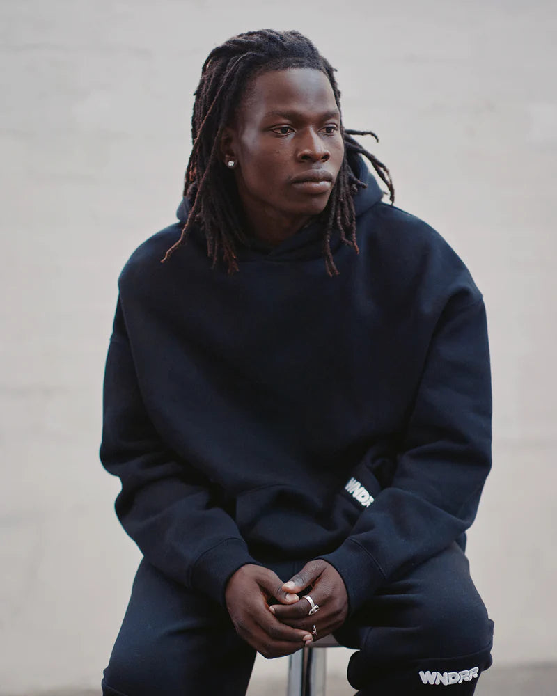 WNDRR // Halo Hood Sweat BLACK