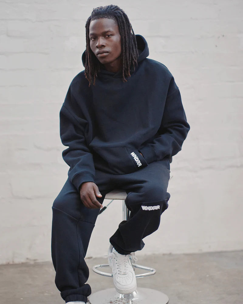WNDRR // Halo Hood Sweat BLACK