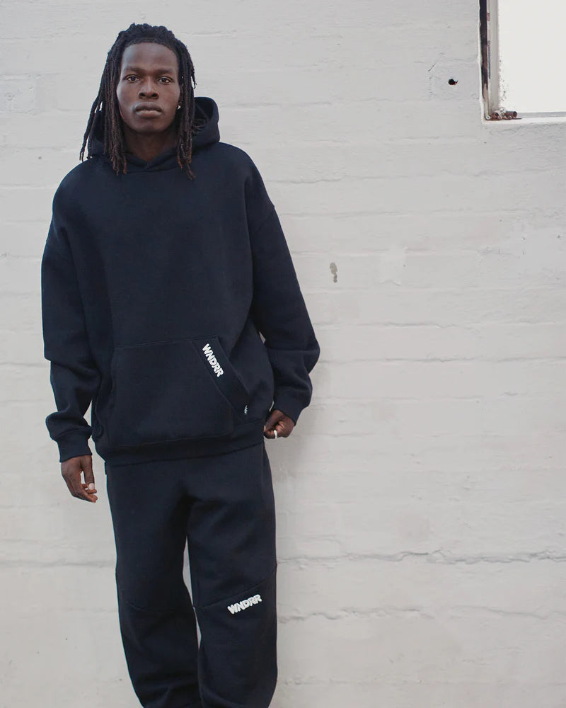 WNDRR // Halo Hood Sweat BLACK