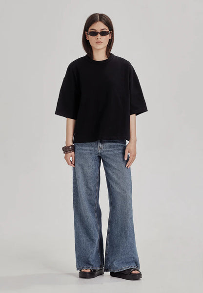 COMMONERS // Heavy Boxy Tee BLACK