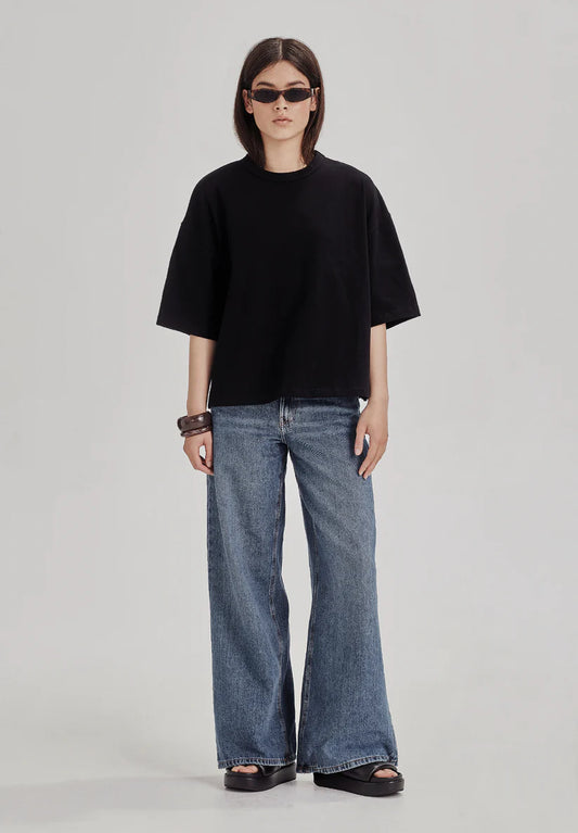 COMMONERS // Heavy Boxy Tee BLACK