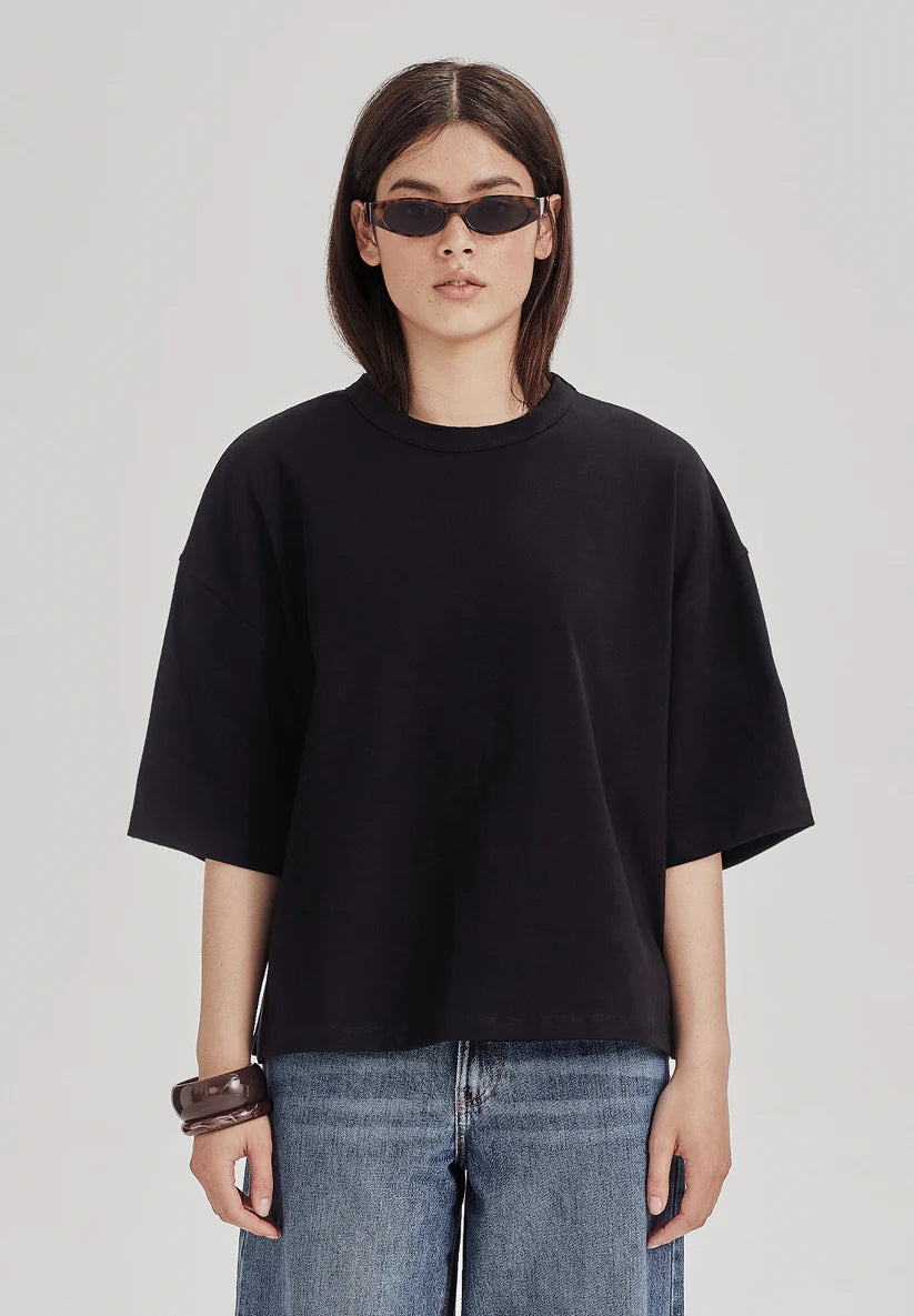 COMMONERS // Heavy Boxy Tee BLACK