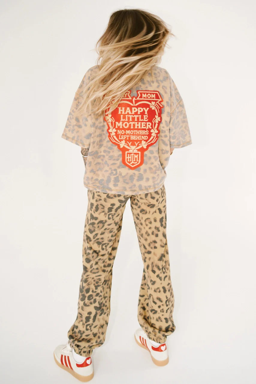 HAPPY LITTLE MOTHER // Sorry Mom Tee LEOPARD