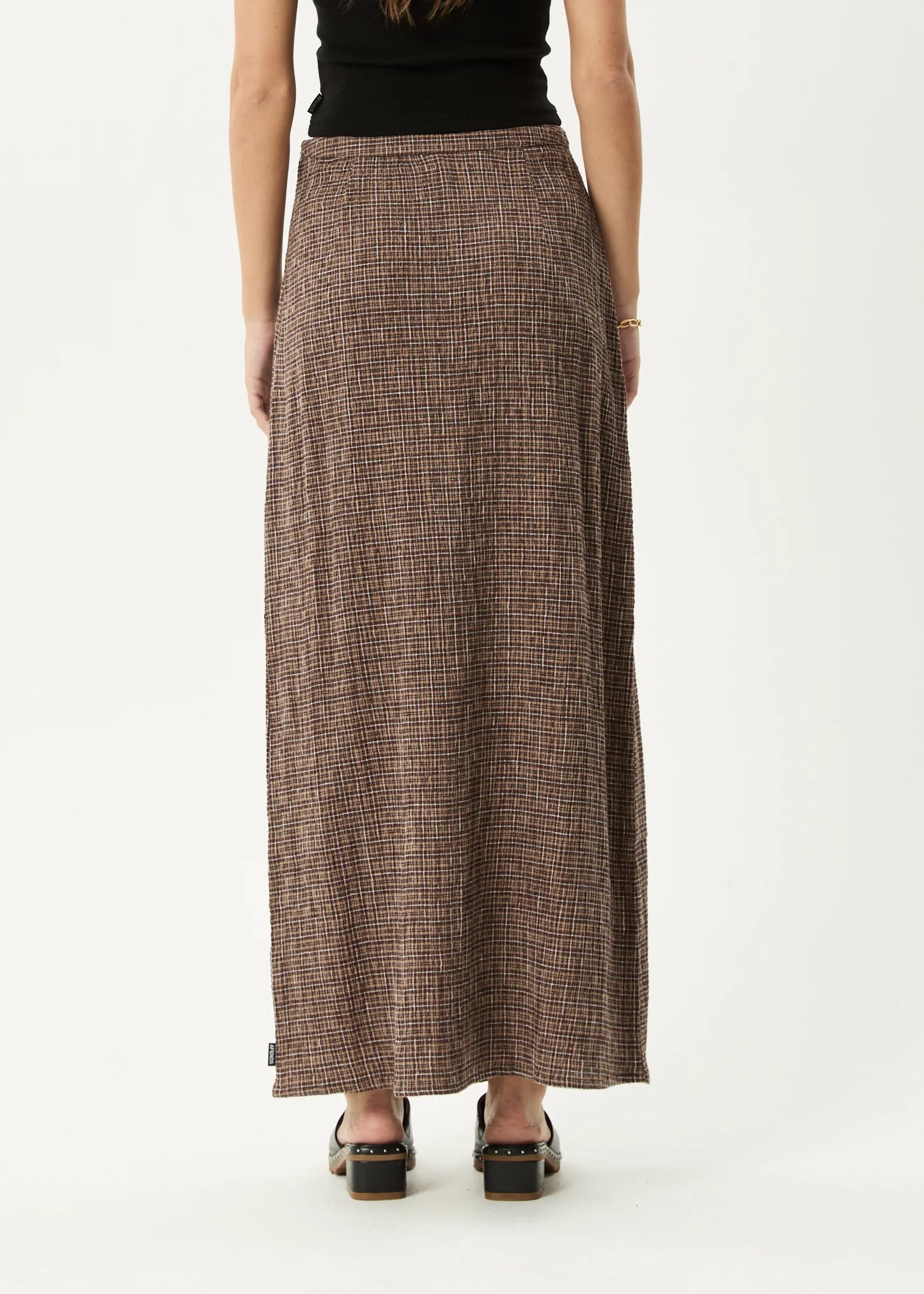 AFENDS // Hometown Seersucker Skirt COFFEE