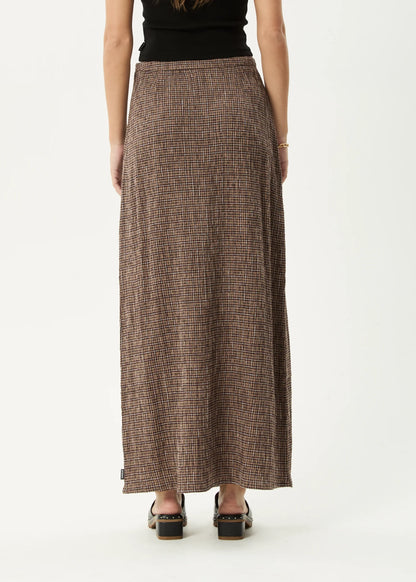 AFENDS // Hometown Seersucker Skirt COFFEE
