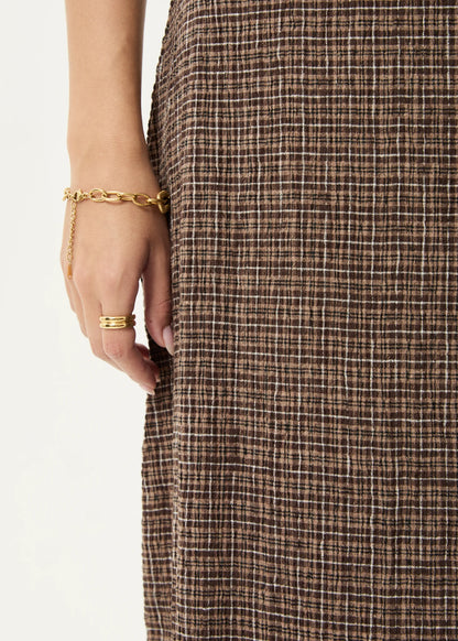AFENDS // Hometown Seersucker Skirt COFFEE