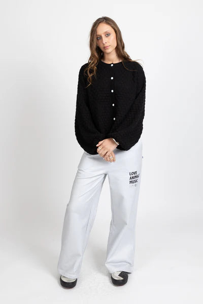 Honeycomb Cardi BLACK
