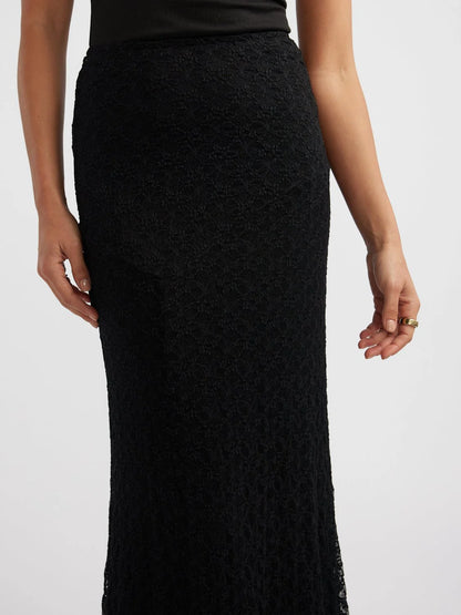 ENA PELLY // Hope Lace Skirt BLACK